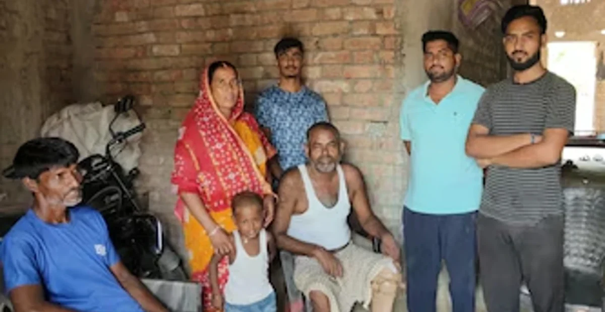 Sunny with his family